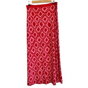 Fresh Produce Womens Pull On Maxi Skirt Size S Side Split Red Pink Barbie